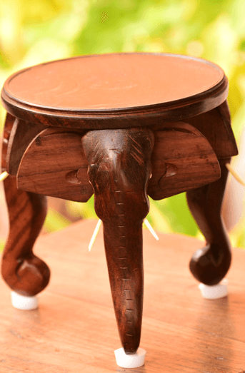 Elephant Stool in Rosewood